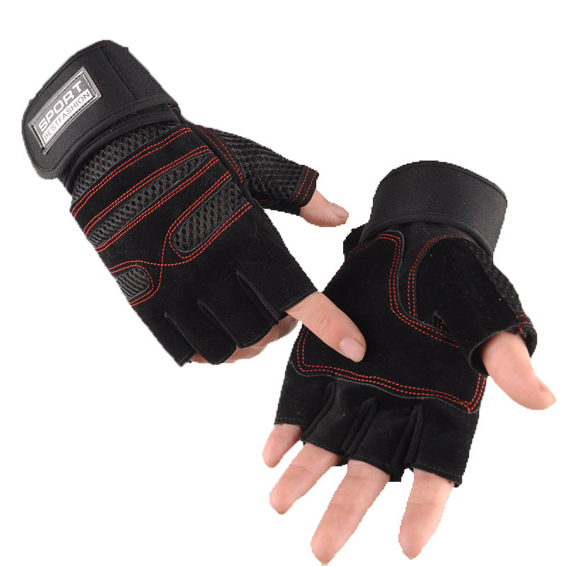 Forgefit Men's Gym Training Gloves for Summer Cycling (Half-Finger)