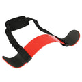 Red and black wrist support device on a white background