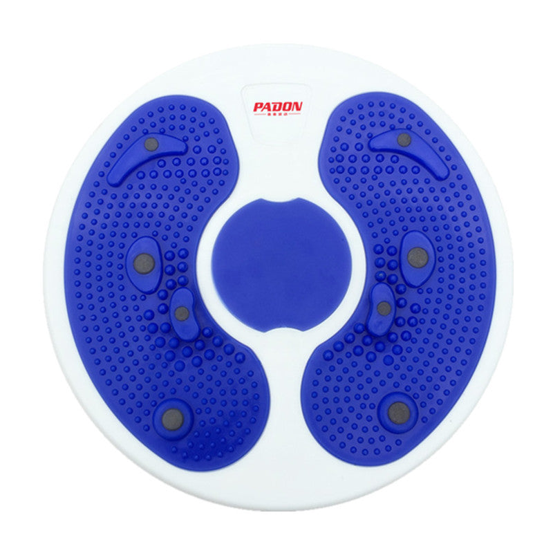 Blue foot massager pad with white border on a white background