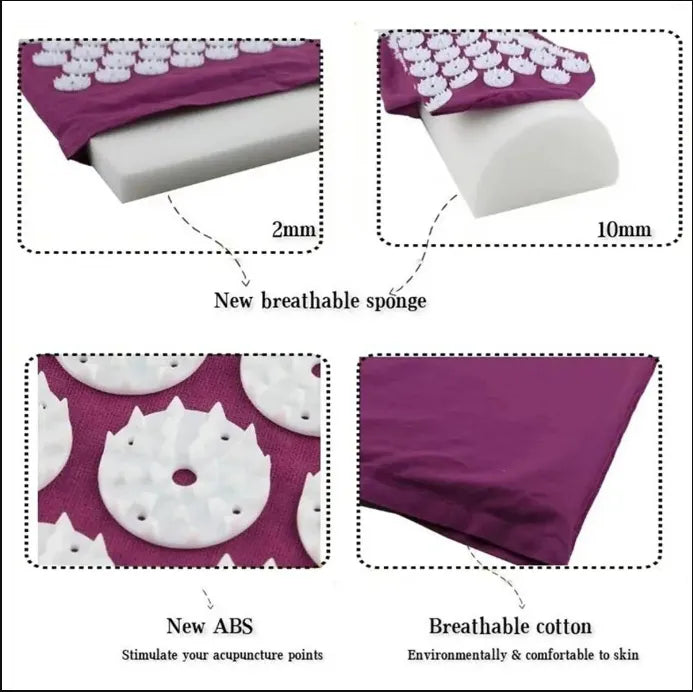 Forgefit Yoga Acupressure Mat & Pillow Set