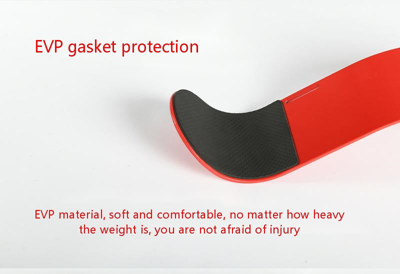 Red and black gasket with text about EVP protection on a white background