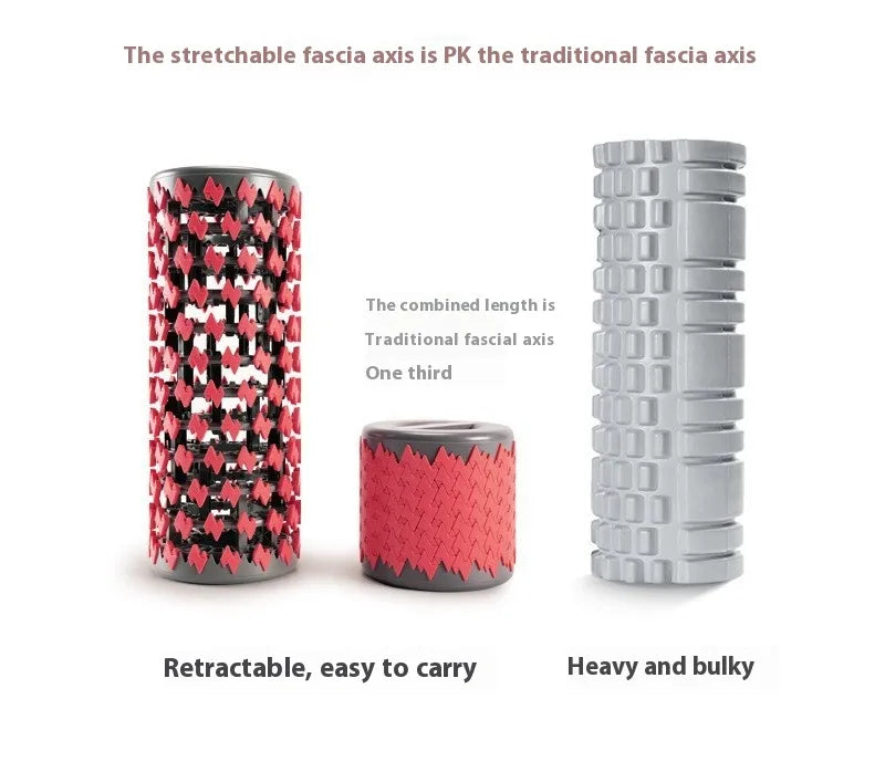 Forgefit Adjustable Telescopic Foam Roller for Home Fitness & Muscle Relief