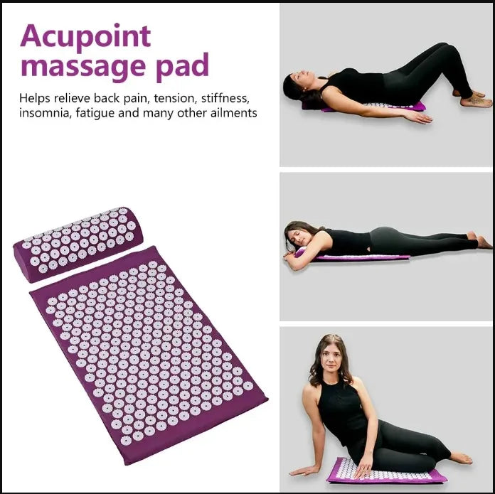 Forgefit Yoga Acupressure Mat & Pillow Set
